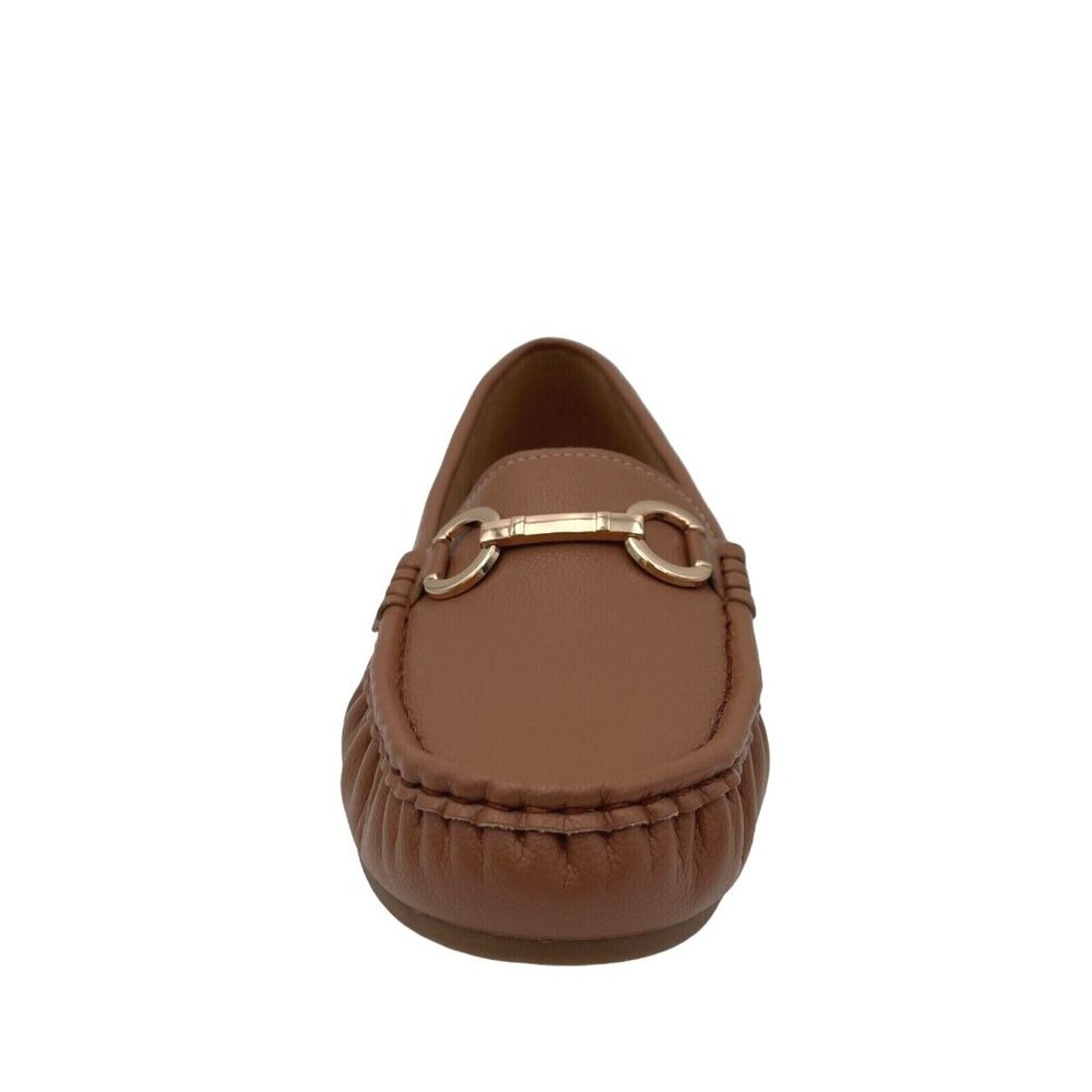 Aerosoles Womens Loafers Size 7.5-9 Wide Cognac Vegan Leather Cushioned Shoes - Picture 7 of 15